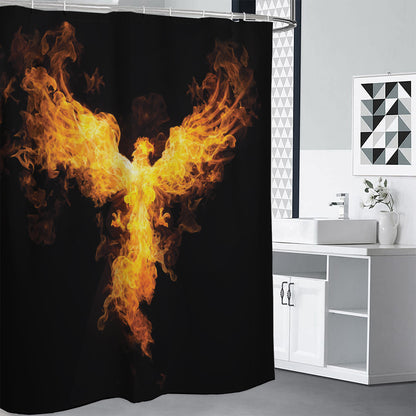 Phoenix Firebird Print Shower Curtain
