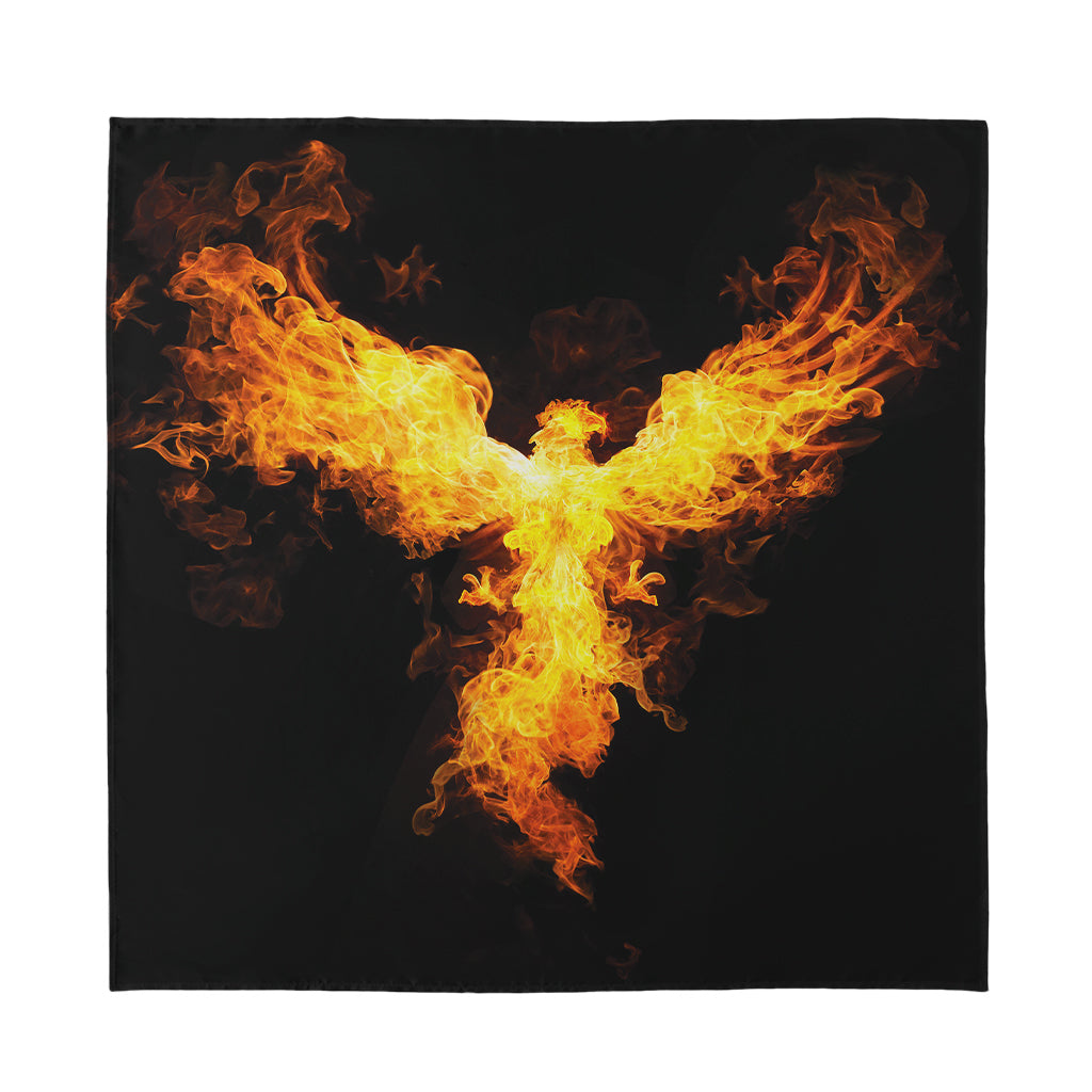 Phoenix Firebird Print Silk Bandana