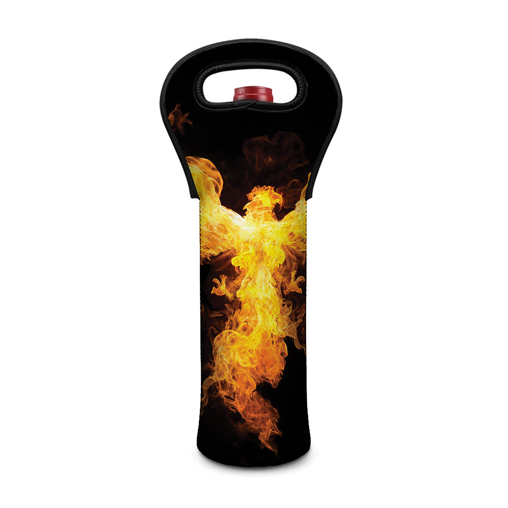 Phoenix Firebird Print Single Neoprene Wine Tote