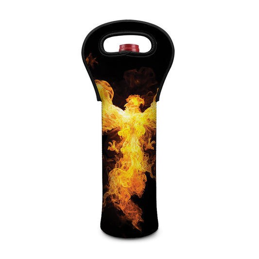 Phoenix Firebird Print Single Neoprene Wine Tote