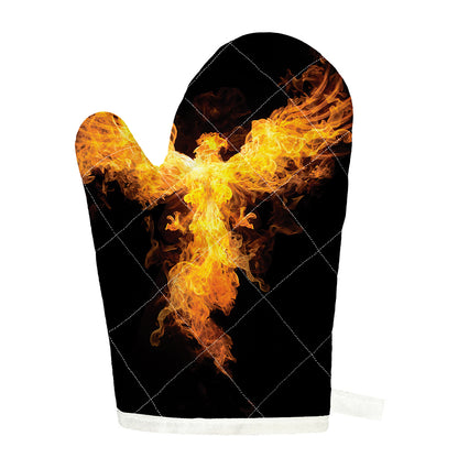Phoenix Firebird Print Single Oven Mitt