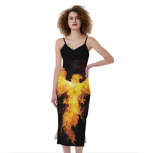 Phoenix Firebird Print Slim Fit Midi Cami Dress