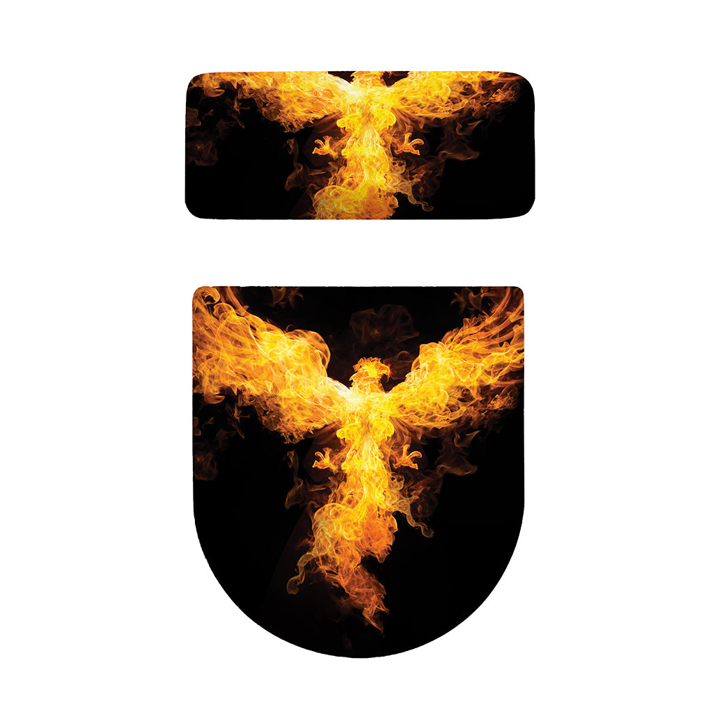 Phoenix Firebird Print Toilet Lid And Tank Cover Set