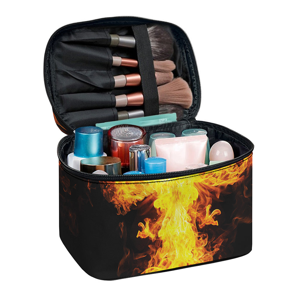 Phoenix Firebird Print Travel Makeup Bag