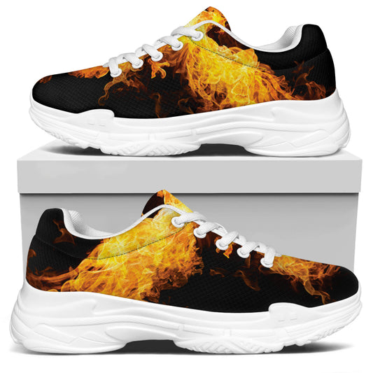 Phoenix Firebird Print White Chunky Shoes