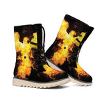 Phoenix Firebird Print Winter Boots