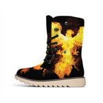 Phoenix Firebird Print Winter Boots