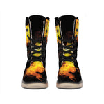 Phoenix Firebird Print Winter Boots