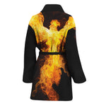 Phoenix Firebird Print Women's Bathrobe
