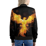 Phoenix Firebird Print Women's Bomber Jacket