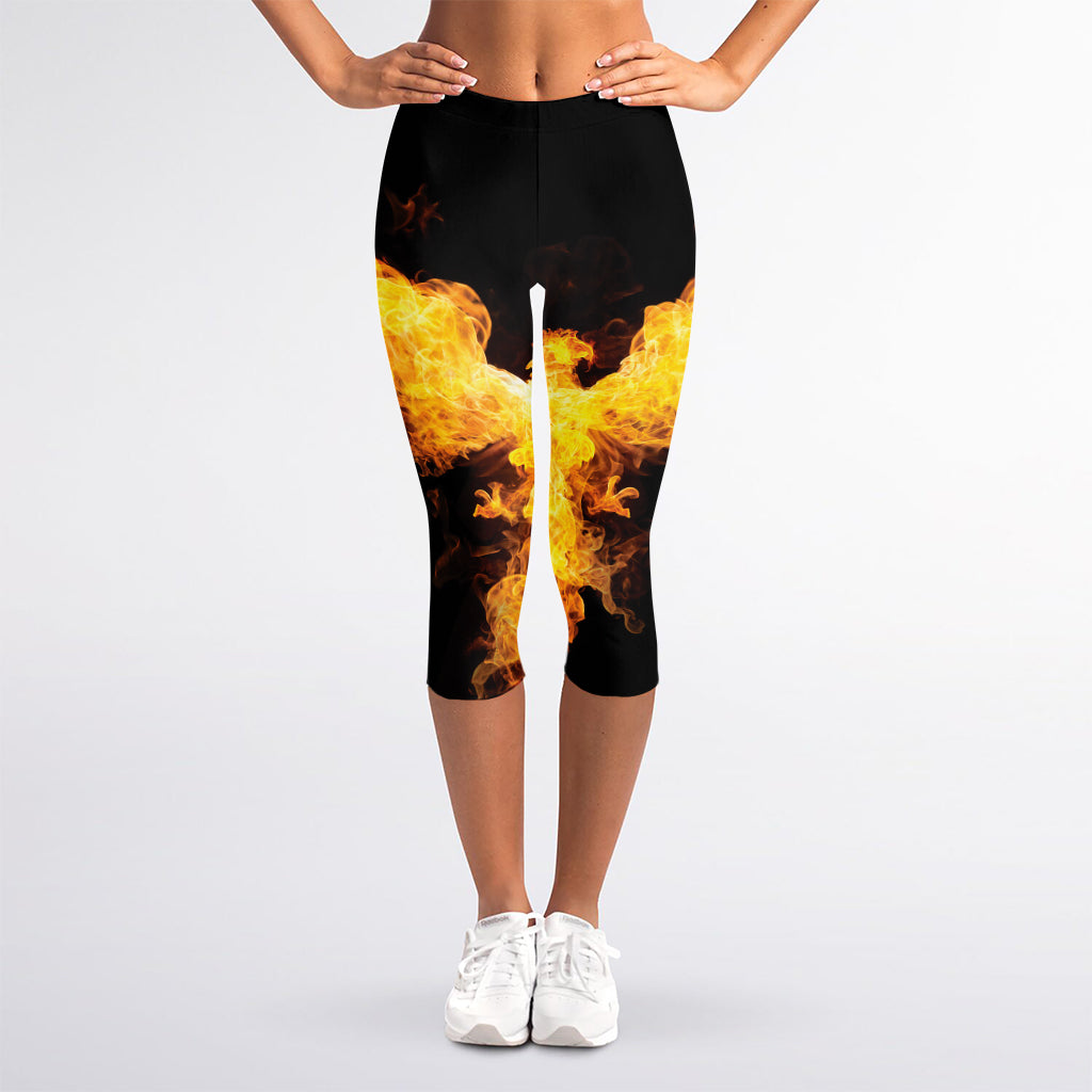 Phoenix Firebird Print Women's Capri Leggings