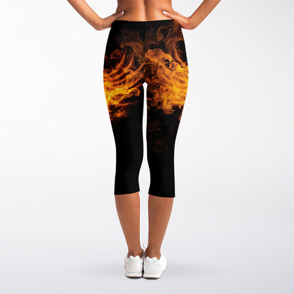 Phoenix Firebird Print Women's Capri Leggings