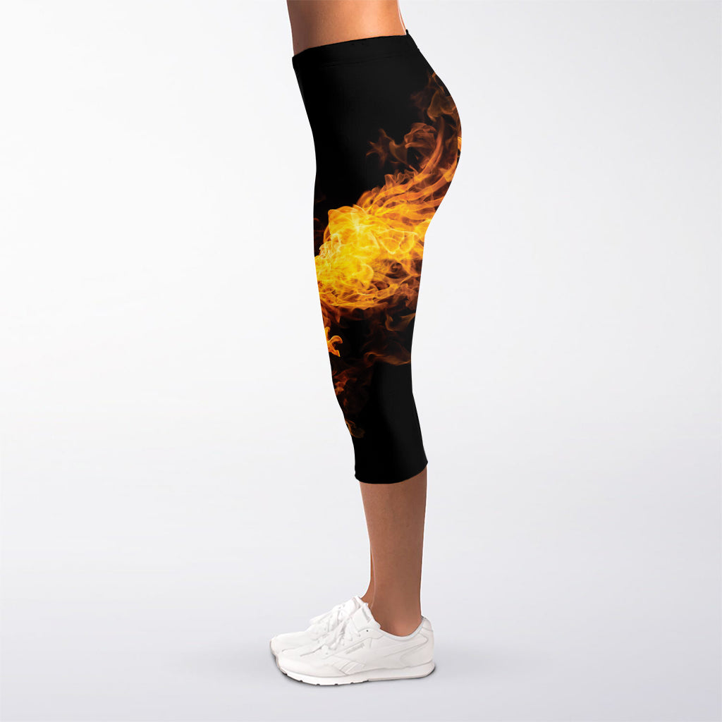 Phoenix Firebird Print Women's Capri Leggings
