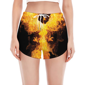 Phoenix Firebird Print Women's Split Running Shorts