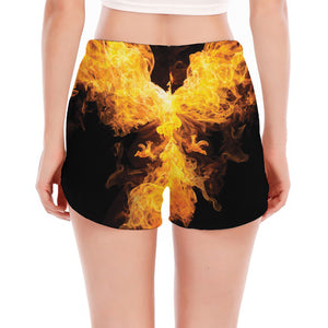 Phoenix Firebird Print Women's Split Running Shorts