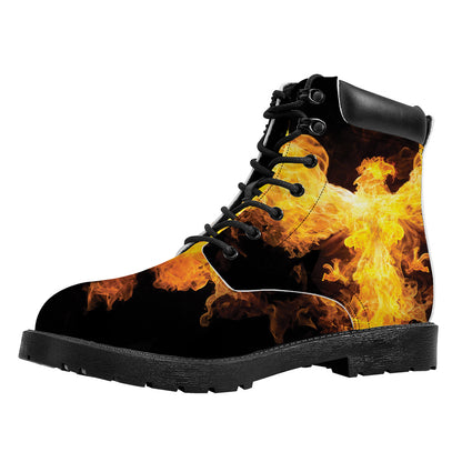 Phoenix Firebird Print Work Boots