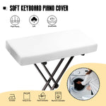 White And Black Pisces Sign Print Piano Keyboard Cover