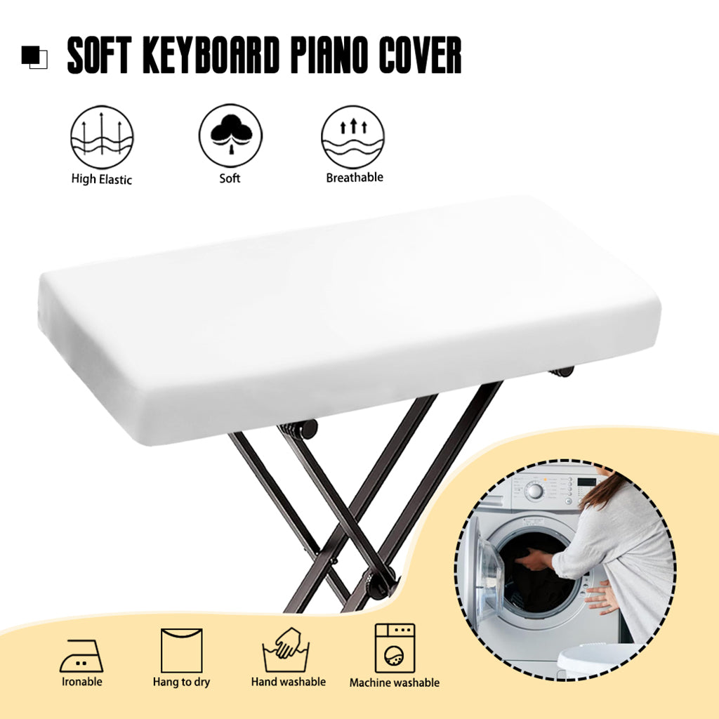 Flaming Skull And Cross Wrench Print Piano Keyboard Cover