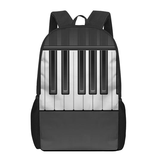 Piano Keyboard Print 17 Inch Backpack