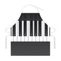 Piano Keyboard Print Adjustable Apron