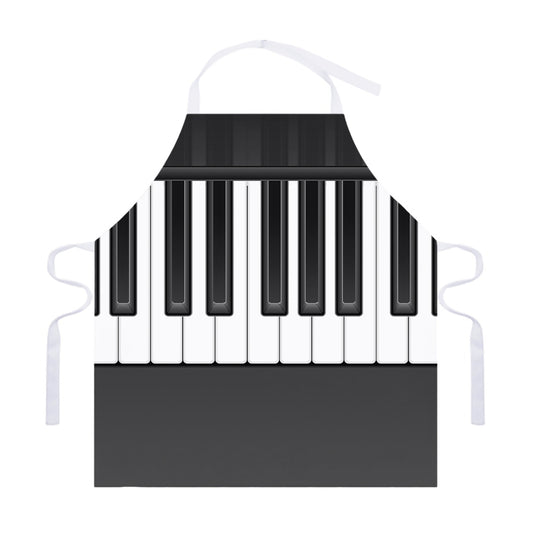 Piano Keyboard Print Adjustable Apron