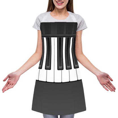 Piano Keyboard Print Adjustable Apron