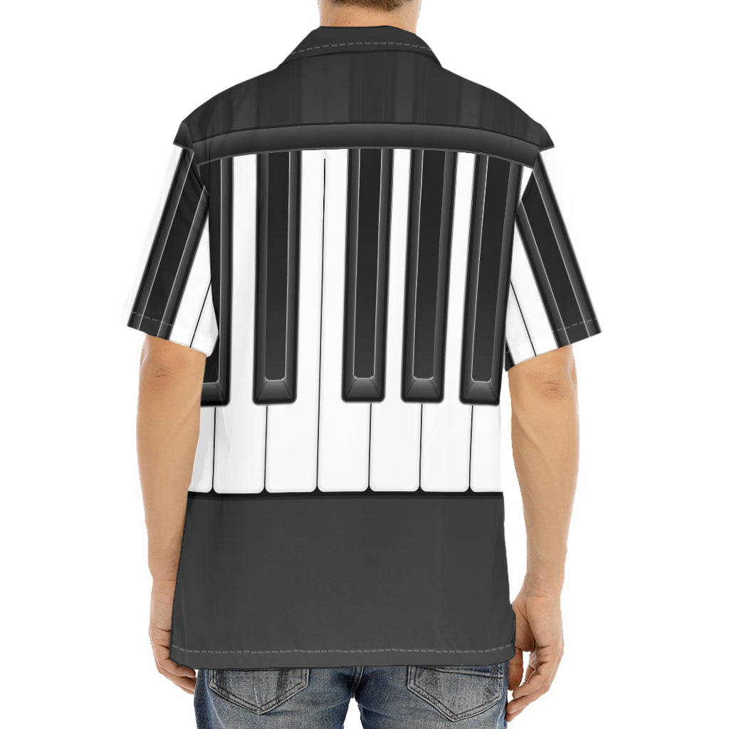 Piano Keyboard Print Aloha Shirt