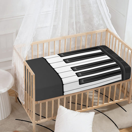 Piano Keyboard Print Baby Crib Sheet