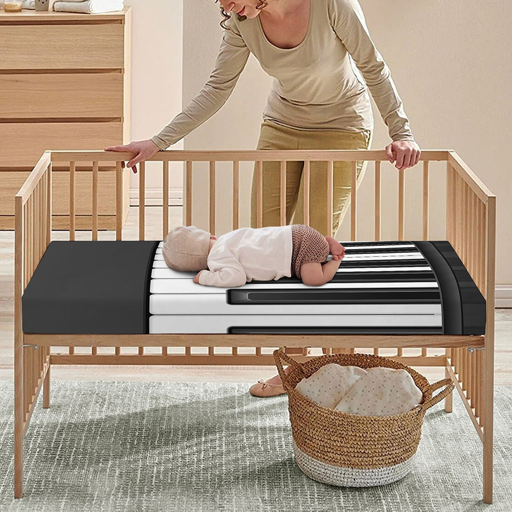 Piano Keyboard Print Baby Crib Sheet