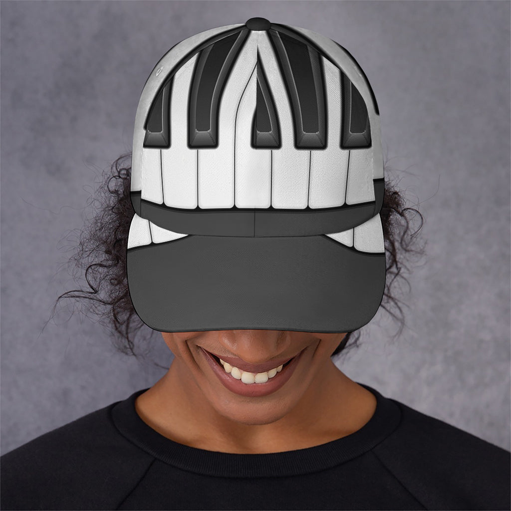 Piano Keyboard Print Baseball Cap