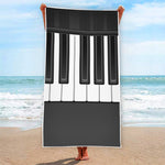 Piano Keyboard Print Beach Towel