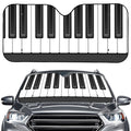 Piano Keyboard Print Car Windshield Sun Shade