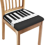 Piano Keyboard Print Chair Cushion Cover