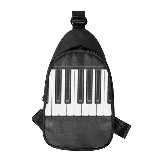 Piano Keyboard Print Chest Bag
