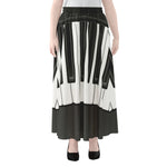 Piano Keyboard Print Chiffon Maxi Skirt
