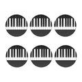 Piano Keyboard Print Coaster Set