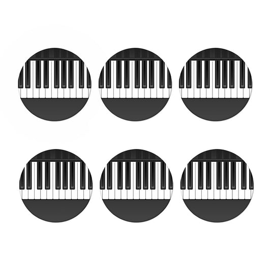 Piano Keyboard Print Coaster Set