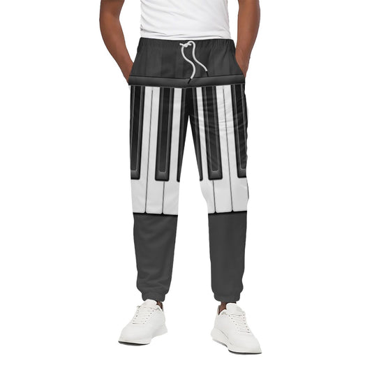 Piano Keyboard Print Cotton Pants