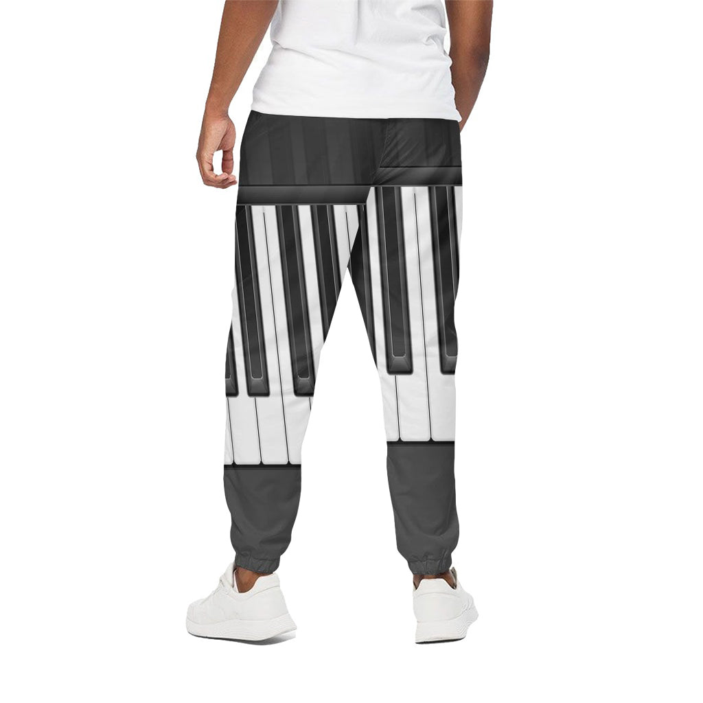 Piano Keyboard Print Cotton Pants