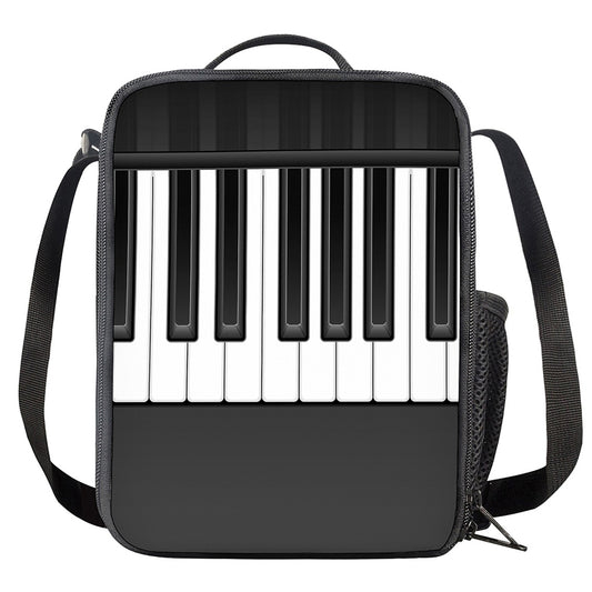 Piano Keyboard Print Crossbody Lunch Bag