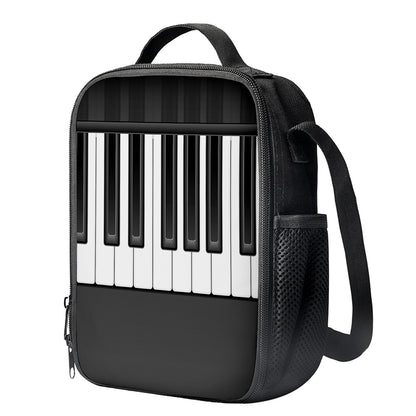 Piano Keyboard Print Crossbody Lunch Bag