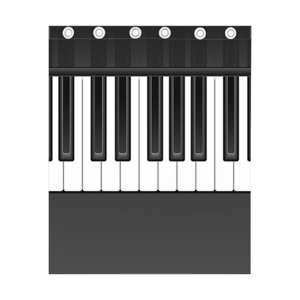 Piano Keyboard Print Curtain