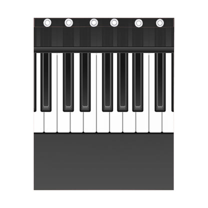 Piano Keyboard Print Curtain