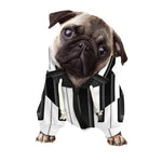 Piano Keyboard Print Dog Zip Up Hoodie