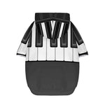 Piano Keyboard Print Dog Zip Up Hoodie