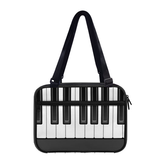 Piano Keyboard Print Double Strap Bible Bag