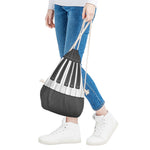 Piano Keyboard Print Drawstring Bag