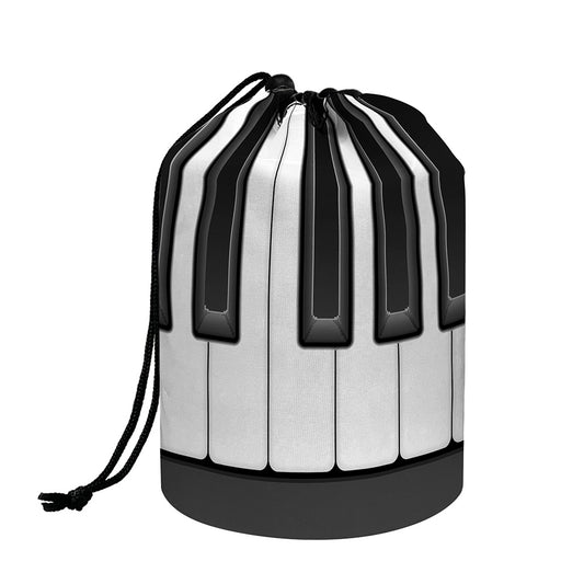 Piano Keyboard Print Drawstring Makeup Bag
