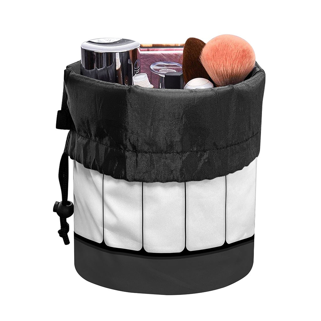 Piano Keyboard Print Drawstring Makeup Bag