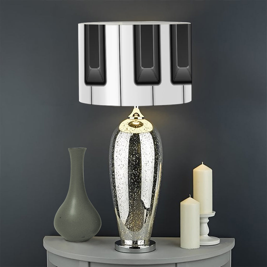 Piano Keyboard Print Drum Lamp Shade